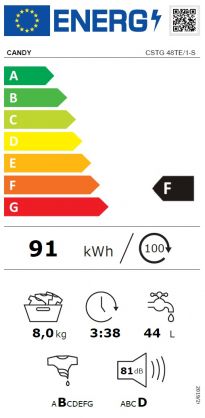 Вертикальная стиральная машина Candy CSTG 48TE/1-S