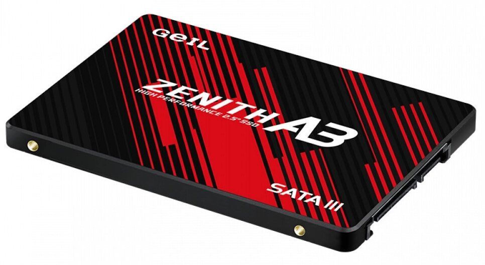 Диск SSD2.5" 1000Gb (1TB) GeIL Zenith A3, SATA3. Speed: Read-500Mb/s, Write-450Mb/s, (A3FD16I1TBG)