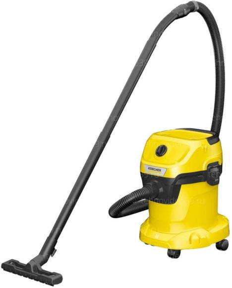 Пылесос Karcher WD 3 V-15/4/20 (1628040) желтый купить по низкой цене в интернет-магазине ТехноВидео