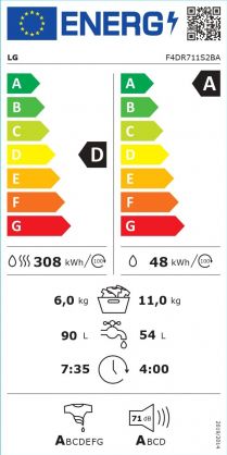 Стиральная машина с сушкой LG F4DR711S2BA