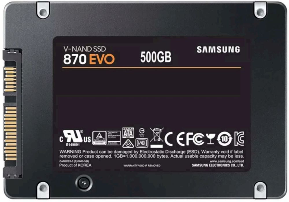 Диск SSD2.5" 500Gb Samsung 870 EVO SATA3 MZ-77E500BW