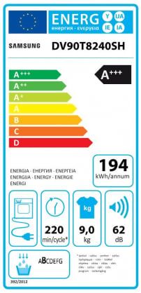 Сушильная машина Samsung DV90T8240SH/S7