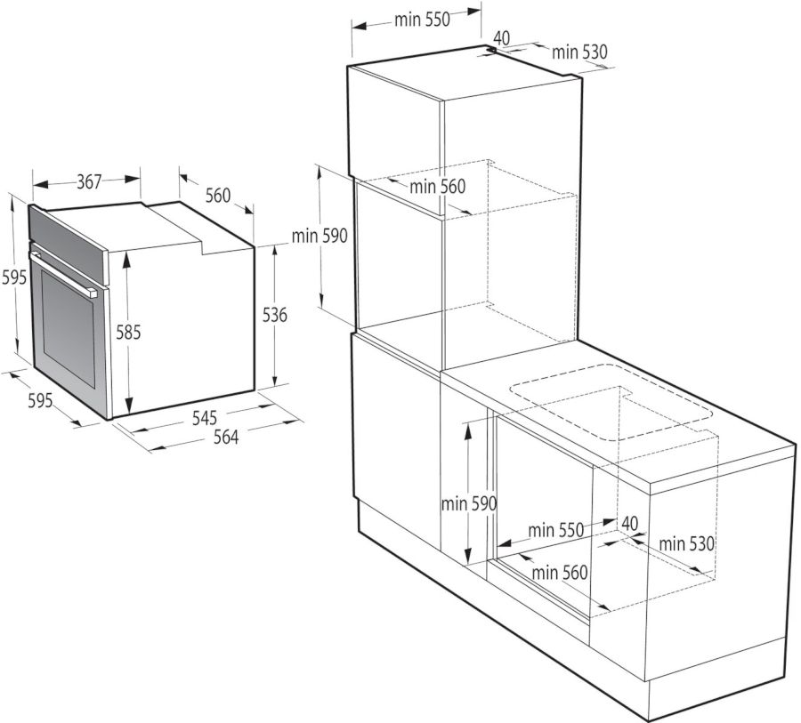 Духовой шкаф Gorenje BO 6725E02BG, черный