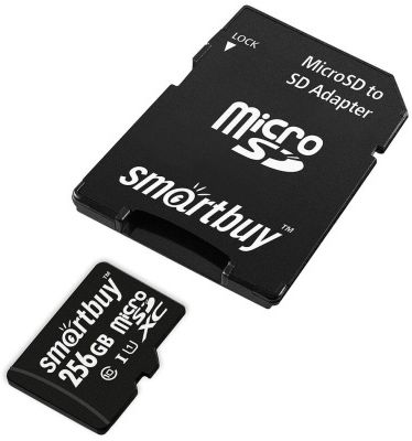 Карта памяти microSDXC 256GB Smartbuy Class 10 UHS I+адаптер SD