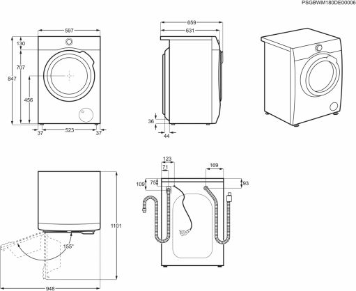 Стиральная машина с сушкой AEG LWR85165O