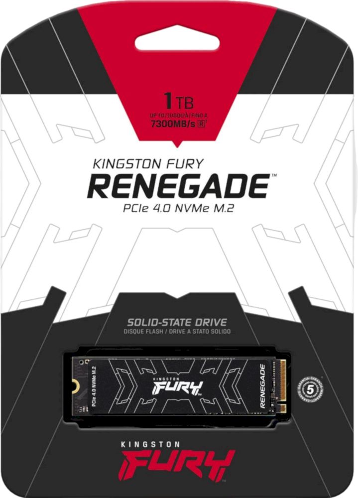 Жесткий диск SSDM.2 1TB Kingston FURY Renegade PCIe 4 x4 R7300/W6000Mb/s SFYRS/1000G 1000 TBW