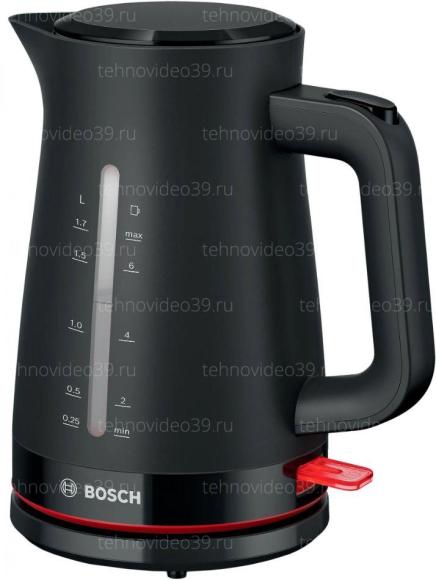 Электрический чайник Bosch TWK3M123 пластик черный купить по низкой цене в интернет-магазине ТехноВидео