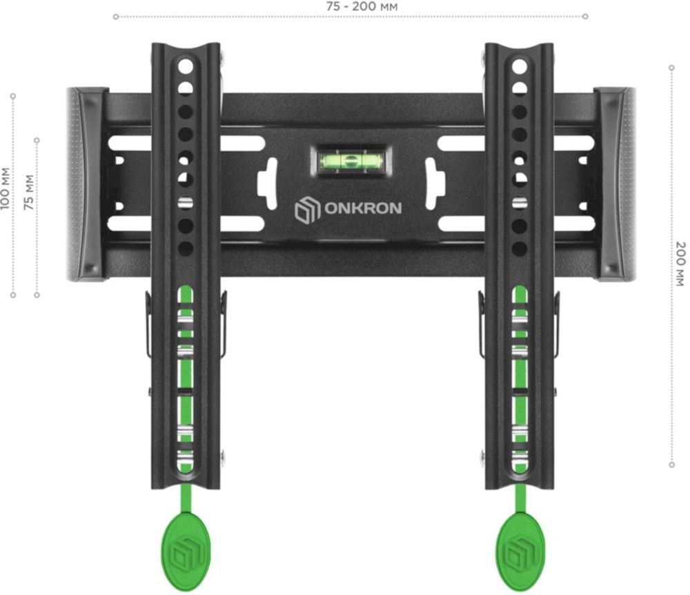 Кронштейн для телевизора ONKRON TM4 чёрный, для 17"-43", наклон 15°