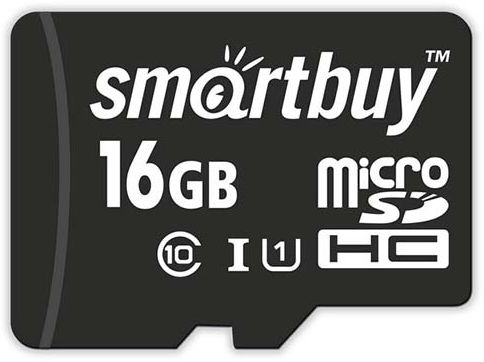 Карта памяти microSDHC 16GB Smartbuy Class 10 (с адаптером SD)LE (SB16GBSDCL10-00)